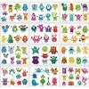 Tattoo -overdracht 12 Pack Little Monster Cartoon Kinderen Tattoo -stickers Leuke grappige anime waterdichte wegwerp Tattoo -stickers 240427