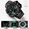 Montre-bracelets Yikaze Black Digital Mens Sports imperméable Timing Outdoor Watch G Infantry Impact Student Q240426