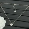 2024 New Triangle 159421 Hot Selling Letter Pendant Necklace Popular Letter Necklace Women's and Men's Fashion Long Versatile Pendant