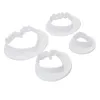 Formy Feiqiong 4pcs plastikowe formy płaszcza Płatki wzór formy do cięcia ciastka flory do pieczenia ciasto dekorowanie narzędzia Nowe