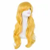 Peruki żółte perukę feishow syntetyczny ciepło odporny na błonnik długie kręcone włosy pulucas kostium cosplay salon impreza żeńska włosa włosa