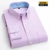 Męskie koszule bawełniane wiosna i jesień Oxford Tekstile Shirt Fashion Slim Fit Business Check Business