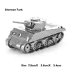 3D Puzzles DIY Mini 3D Metal Bulma Modeli Akrep Tank Şefi Tank Sherman T34 Tank Kaplan Tank Bileşeni Yetişkin Oyuncak Puzzlel2404