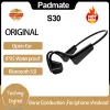 Headphones Original Padmate S30 Bone Conduction Openear Sport Earbuds IPX5 Affiche de la batterie longue étanche Bluetooth 5.0 Headsets Light