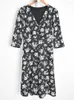 Платья для вечеринок цена за очистки женщины с разрезой v-образным вырезом чернокожий одиночный печатный летний женский платье с цветочным принтом