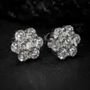 Ready To Ship GRA Hip Hop Stud Earrings Moissanite Men Earrings 925 Sterling Silver Cluster Flower 9mm Moissanite Rings