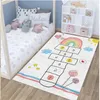 Tapis mignon dessin animé marelle en peluche moquette simple chambre pour enfants bébé rampes tapis modernes de vestiaire en baie vitrée balcon tapis doux