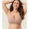 Macierzyństwo Intymates Momanda Women Biegle Nursing Bra Silbed Support Balette Wireless Pullover Nie wyściełane karmienie piersią BRAS D240426