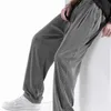 Pantalon pour hommes pantalons droits d'été pour hommes en vrac pantalon de soie de glace élastique