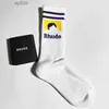 Chaussettes de rhude mâles chaussettes de concepteur de luxe de haute qualité coton pur confort marque représentative désodorisation absorber la sueur