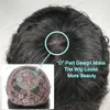 Syntetyczne peruki ludzkie włosy Kręcona peruka bob z grzywką 200 Gęstość Blueless W pełni maszyna wykonana luźna brazylijska remi odpowiednia dla kobiet xcsunny Q2404271