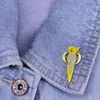 Leuke hilarische broche schattige gele vogels huisdier pins papegaai badge