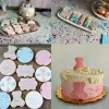 Moulds Acrylic Baby Birthday Cookie Press Stamp Baby Shower Embossed Mold Fondant Pastry Sugar Craft Fondant Cookie Cutter Baking Mould