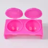 Liquids 1 Pcs Double Dish Case Nail Container Plastic Tint Bowl with Cover Nail Art Equipment for Acrylic Liquid Powder UV Gel Tips Tool