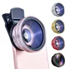 2 I 1 Lens Universal Clip 37mm Mobiltelefonlins Professional 0.45x 49UV Super vidvinkel + makro HD-objektiv för iPhone 13