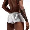 Underpants Pinky Senson Men Boxer Bright Boxershort Gold Fucice Mutandine in pelle Performance Boxer Calsones Homme S04bo