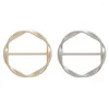 Brooches Fashion Metal Round Circle Clip Buckle Clothing Wrap Holder Silk Scarf T-shirt Tie Female Ornament Wholesale