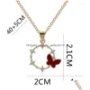 Colliers pendants 1pc Géométrique simple cercle rond Butterfly fleur zircon clavicule