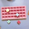 Molds Engelse brief Chocolade Siliconen Mold Diy Keyboard Fudge Candy Ice Cube Mold Square Soap Soap Candle Baking Tool Home Decor Gifts