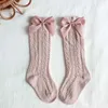 Детские носки Новые летние детские носки с луком малышей девочки с длинными коленами.