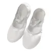 Ботинки белая плоть атласная детская балетная обувь