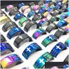 Bant Yüzük Toptan 100 PCS Lordlar Dua İngilizce Çapraz Paslanmaz Çelik Erkekler Kadın Moda Tanrı Serenity Ring Mix Renkler Drop de DH6XM