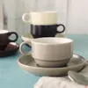 Tazze glassa tazze di caffè e piattini tazza di ceramica set di tè pomeridiano inglese contratto rosso