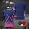 T-shirts pour hommes tennis de table et badminton sports intérieurs à sec rapidement confortable