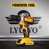LYUWO Rechargeable Electric Hand Drill Pistol Screwdriver Household Impact Tool Lithium Battery 240420