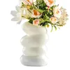 Vases Plastic Spiral White Vase Hydroponic Pot Decoration High Flower Twisted Tall Ceramic Modern Decors