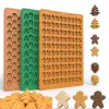 Molds Gingerbread Man Cookie Mold 100 holes Siliconen bakken koekje mal mini huisdier puppy snack koekje grinder diy chocoladevormen