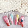 30 Sheets Christmas Nail Art Stickers Self Adhesive 3D White Snowflake Decals Xmas Supplies Manicure Sliders 240425