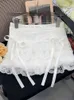 Rokken Japanse preppy stijl zoete mini mori meisje witte kawaii boog hoge taille kant a-line rok streetwear gyaru lente zomer