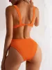 SET 2023 NY SEXY BIKINI SOLID SWIMSuit Women Swimewear Push Up Bikini Set Brasiliansk baddräkt Summer Beach Wear Swimming Suit