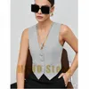 Women's Vests Summer Suit Vest Fashion Design Collar Sleeveless Thin Section Breathable Single-breasted Slim Ladies Casual Commuting