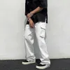 Men's Pants Mens loose fitting oversized clothing gray casual workwear black jogger cotton casual mens TrousersL2404