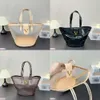 Tote Jelly Beach Bag Büyük Kapasite Kadın Omuz Çantaları Tasarımcı Şeffaf Çanta Lady Fashion Toates Çanta CSD2404257-12 S S SİYE