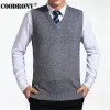 Sweaters COODRONY 2020 New Arrival Solid Color Sweater Vest Men Cashmere Sweaters Wool Pullover Men Brand VNeck Sleeveless Jersey Hombre