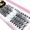 Falska ögonfransar DIY Cluster Eyelash Fishtail Lashes Natural Long Premade Fan Individual Extension Thick Band Cilios Makeup Tool