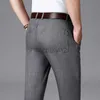 Jeans pour hommes jeans masculins jeans été mince jean gris clair gris clair pantalon long / élastique en élastique entièrement pantalon et pantalon taille plus taille plus pantalon