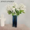 Decorative Flowers 3 Forks White Wisteria Fruit Bouquet Wedding Home Decor Accessories For Fake Floristics Vases Road Guide Artificial