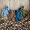 Fotografia recém -nascida Teddy Bear Toy Knit Mohair Animal Stufol Photography Props Crochet Baby Photo Shoot