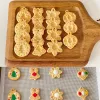 Moules nouvelles Jam Sandwich Flowers Cookie Cutter 3D Christmas Biscuit Moule de biscuit imprivable Stamp fondant du Nouvel An Deccor de pâtisserie de gâteaux