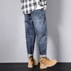 Herren Jeans Loose Herren Harem Hosen weit Beine modische Taschen Hip-Hop Street Kleidung Herren Denimhose Übergroße Jeans Kpop Neue Stylel244