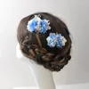 Fleurs décoratives faites à la main Blue Hortensia Headwear Supplies Hair Fleep Fleeping Hairpin Bridesmaid Romantic Séré