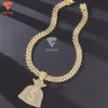 Lifeng Jewelry Fashion Diamond Wiselant Down Vvs Moissanite Dollar Money Bag Men Hiphop wisiorek