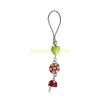 Keychains Handmade Beaded Phone Charm Hangings Elegant Mushroom Fashionable Straps Chain Accessory For Women C9GF