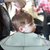 Werkzeuge Mädchen Jungen DIY Hair Schneiden Umhang Regenschirm Mantel Haarschnitt Friseur Haarschnitt Schürze Cape Kids Friseur Häuser Reinigung Beschützer