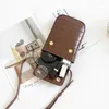 Schoudertassen magnetische snap flap cover telefoonzak vintage alligator patroon pu lederen mini messenger casual vrouwelijke portemonnee geld make -up