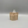 Förvaringspåsar 100st 500 ml miljövänligt Kraft Paper Spout Pouch Biologisk nedbrytbar flytande dryckförpackning